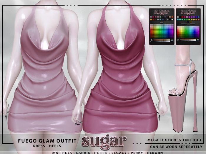 [sugar] Fuego Glam Outfit Maitreya • Petite • Legacy • Perky • Reborn • Maitreya • Lara X