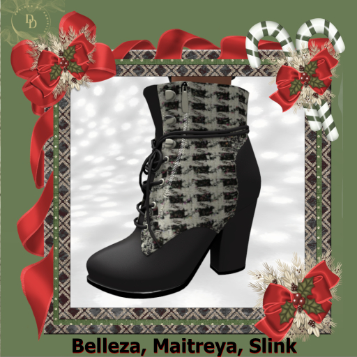 DbD Houndstooth Laced Ankle Boots - Add Me