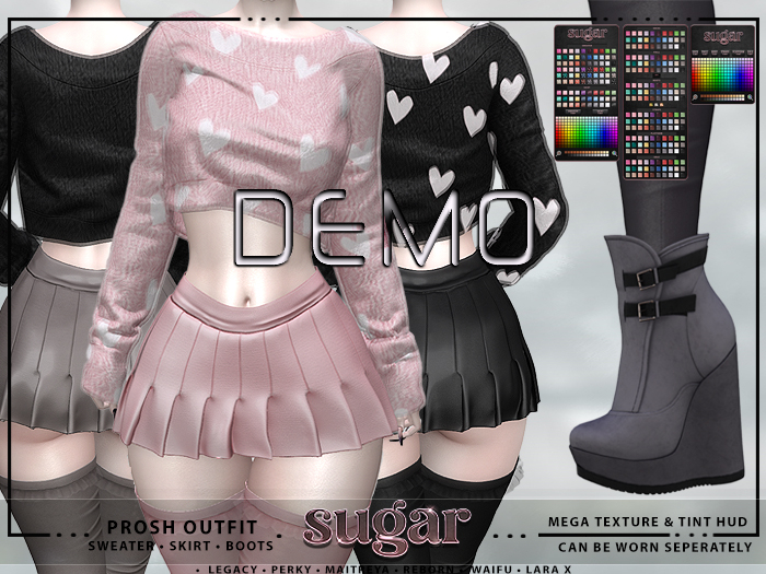 [sugar] Prosh Outfit Demo • Legacy • Perky • Maitreya • Waifu • Reborn • Lara X •  