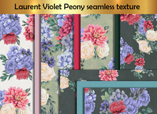Laurent  Violet Peony seamless texture