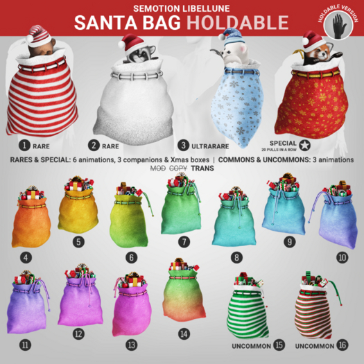 SEmotion Libellune Santa Bag Holdable RARE 02