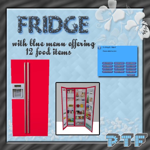 Fridge (Red) Functioning *Offers 12 Food Items*