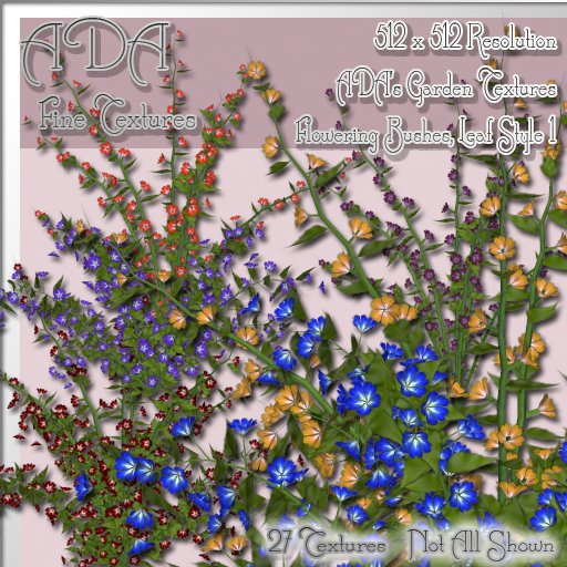 P3D ADAs Garden Flowering Shrub Leaf Style 1