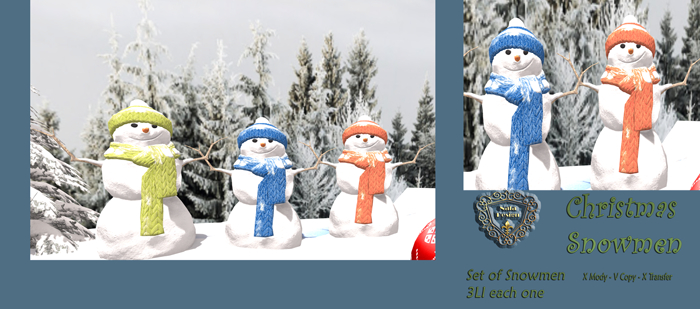 Nala Designs - Mesh Snowman Set