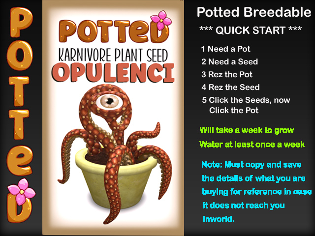 Potted: Karnivore Plant Seed: Opulenci