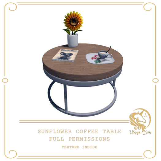 Full Perm Sunflower Coffee Table