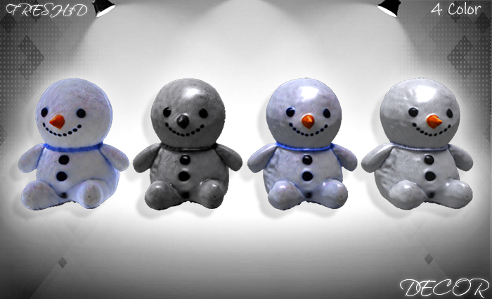 FRESH3D Sitting Snowman