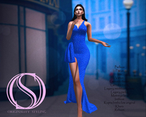Originality stiling formal dress Flo sapphire