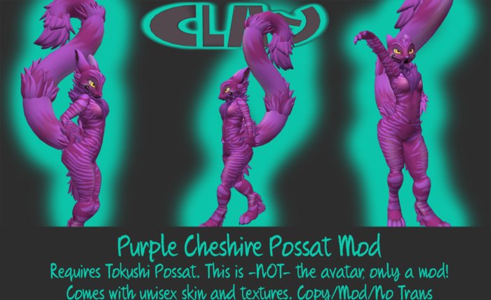 -CLAY- Purple Cheshire Possat Mod