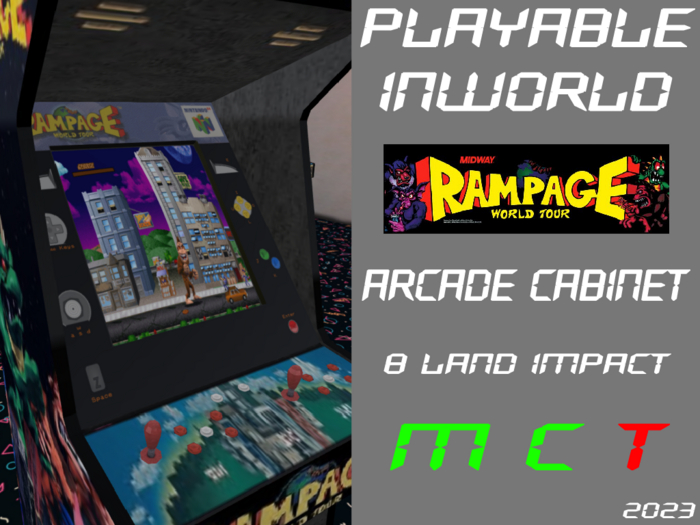 Playable Arcade Cabinet - Rampage World Tour