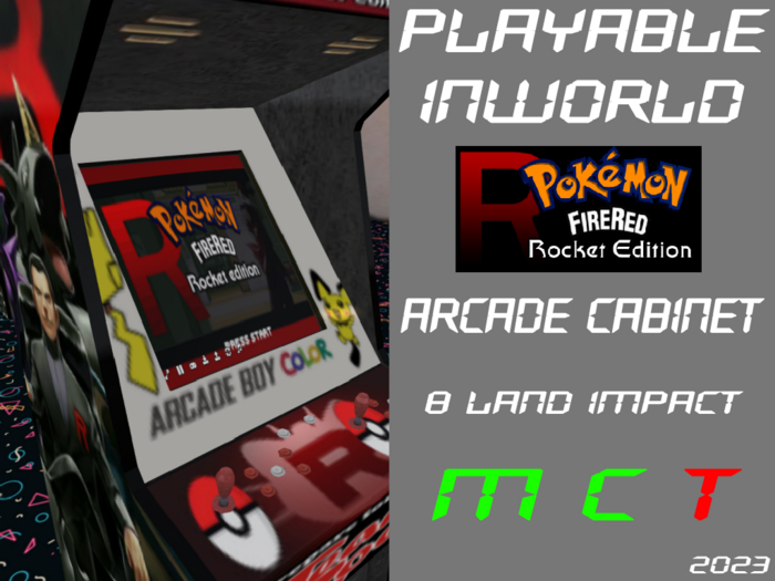 Playable Arcade Cabinet - "Ball Monsters" Fire Red Rocket Edition