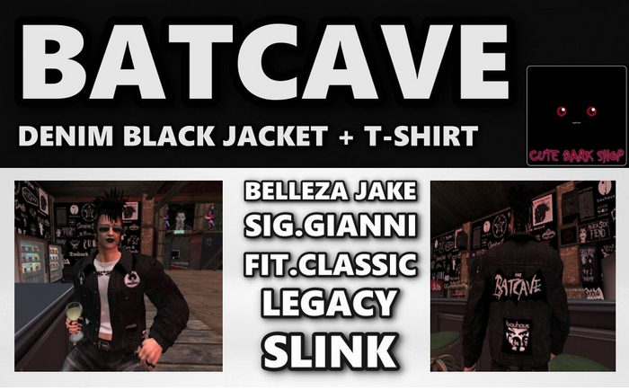 [CDS] BATCAVE Denim Black Jacket + TShirt  male (box)