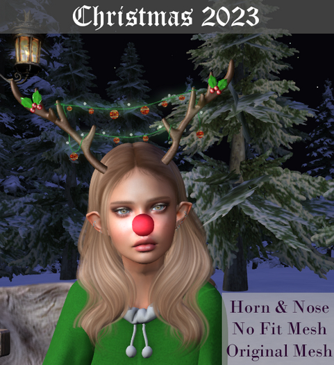 ** JC ** Rudolph Horn & Nose Brown