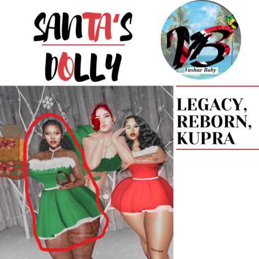 V.B. SANTA'S DOLLY GREEN/WHITE