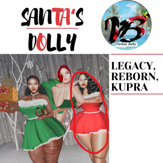 V.B. SANTA'S DOLLY RED AND WHITE