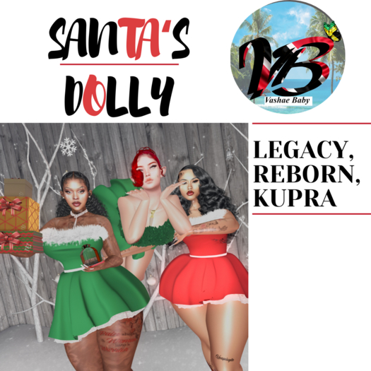 V.B. SANTA'S DOLLY BLUE & WHITE //GIFT