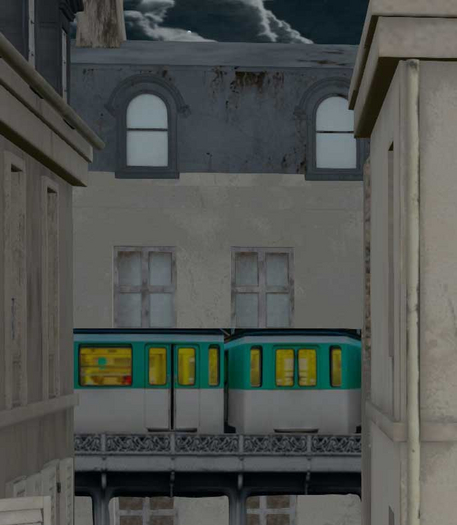 Animated Paris Green Metro w/Sound