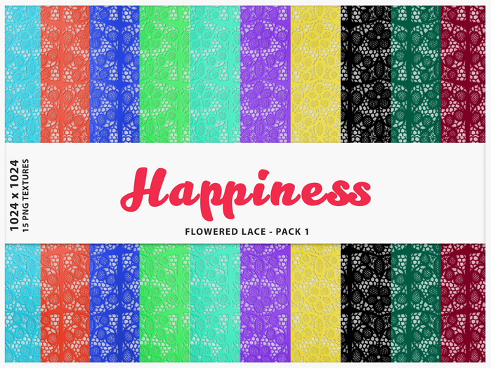 HAPPINESS - FLOWERED CROCHET-PACK1