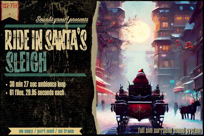 Sounds Great! Ambient System - Ride in Santa's Sleigh