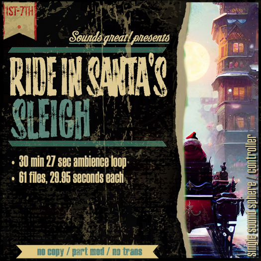 Sounds Great! Single Controller - Ride in Santa's Sleigh