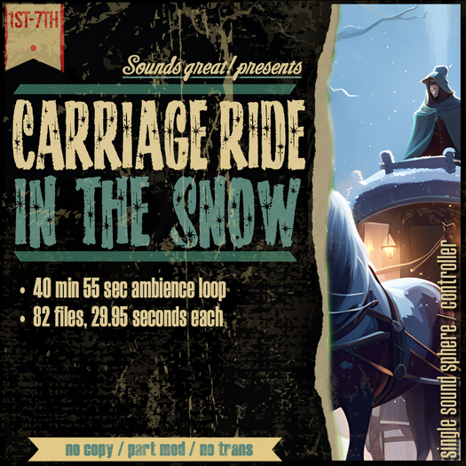 Sounds Great! Single Controller - Carriage Ride in the Snow
