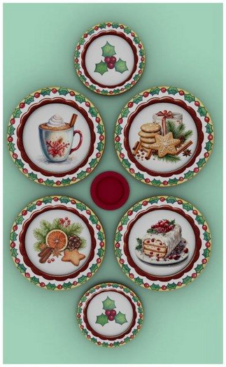 ~ Hotstuffs ~ Christmas Wall Plates Setup 4