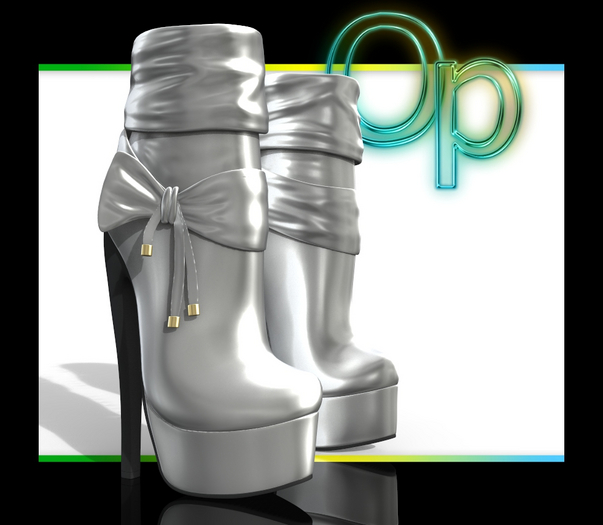 Silver Tied Boots