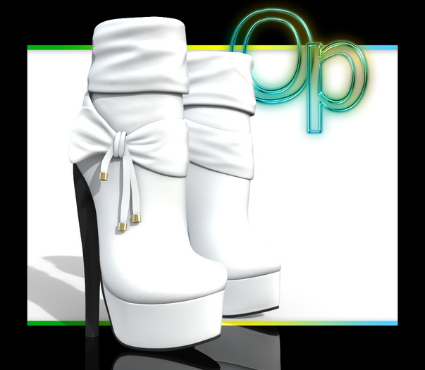 White Tied Boots