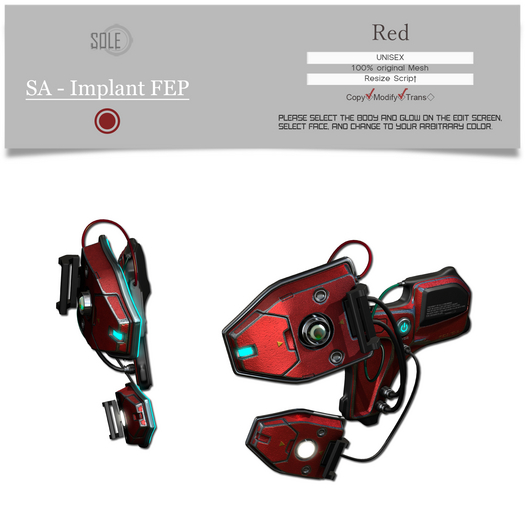 :::SOLE::: SA - Implant FEP (Red)