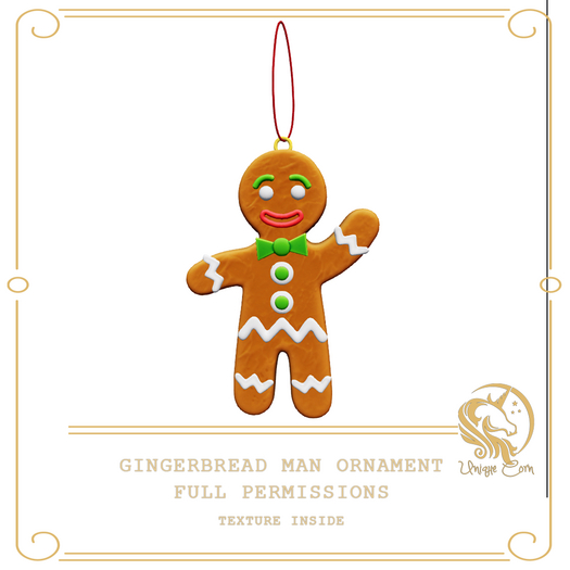 Full Perm Gingerbread Man Ornament - MP GIFT