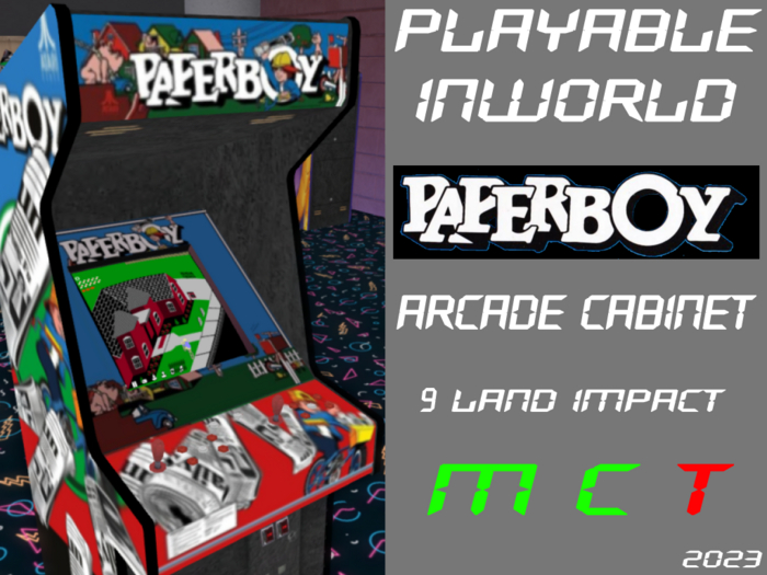 Playable Arcade Cabinet - Paperboy