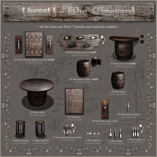 [ kunst ] - The Vineyard (FULL SET)