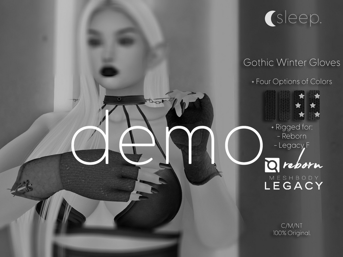 sleep. Gothic Winter Gloves DEMO
