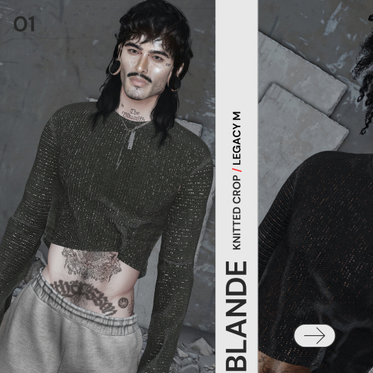 blande. Knitted Crop 