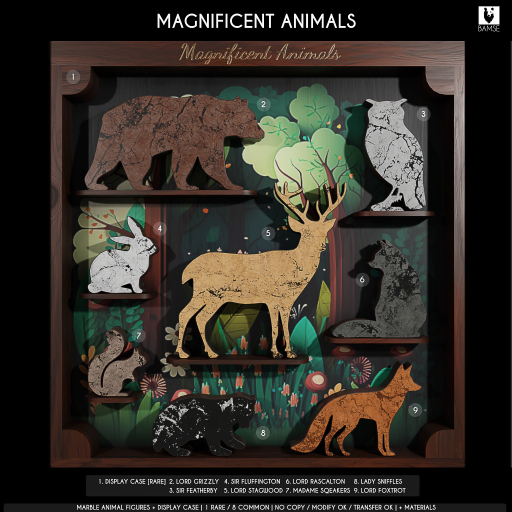 1. BAMSE : Magnificent Animals - Display Case RARE