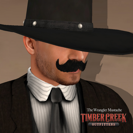 [Timber Creek] The Wrangler Mustache-Black