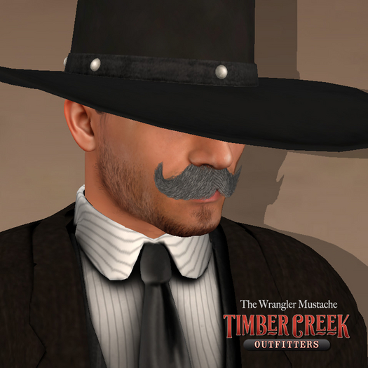 [Timber Creek] The Wrangler Mustache-Gray