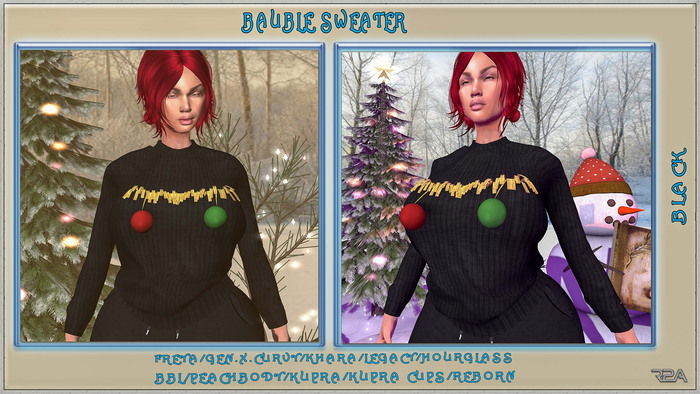 R2A-BAUBLE SWEATER BLACK