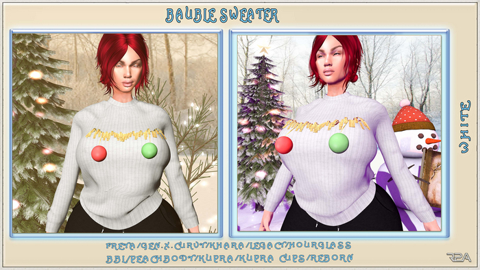 R2A-BAUBLE SWEATER WHITE