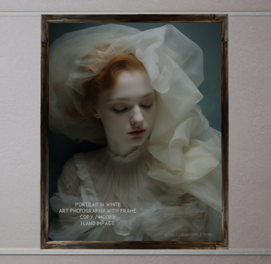 VictorianStyle. Art Photography. Portrait in white. 