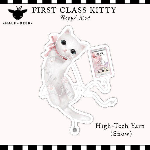 +Half-Deer+ First Class Kitty - High-Tech Yarn - Snow