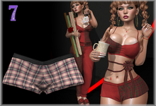 <7w> Lazy Day Shorts - Pink Plaid ~LaraX, Reborn, Legacy, Senra Jamie~
