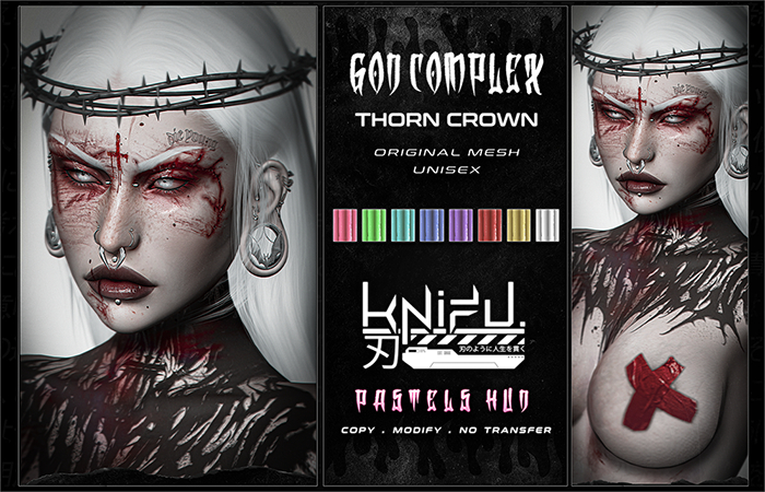 KNIFU. God Complex Thorn Crown - Pastel