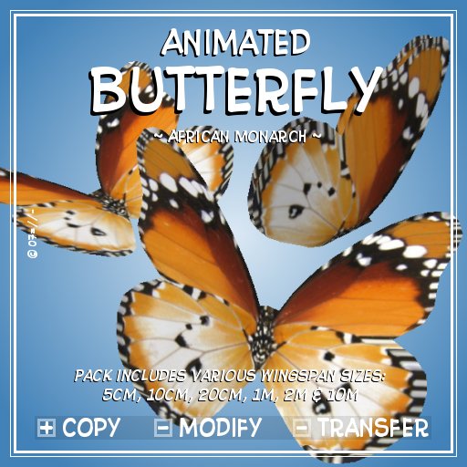 !:P:! # Animated Butterfly * African Monarch