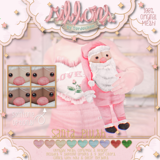 {Ribbons} Santa Plush {Box}