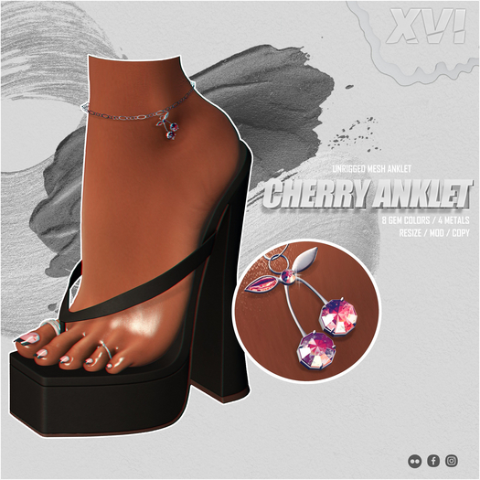 XVI - Cherry Anklet