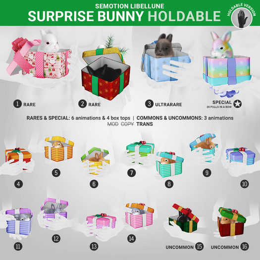 SEmotion Libellune Surprise Bunny Holdable COMMON 11