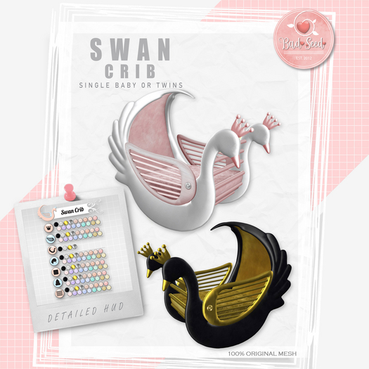 {Bad Seed} Swan Crib/Add
