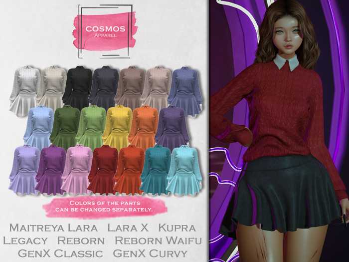 [COSMOS] Bonita Jumper Dress Knit / 20 Colors Fatpack