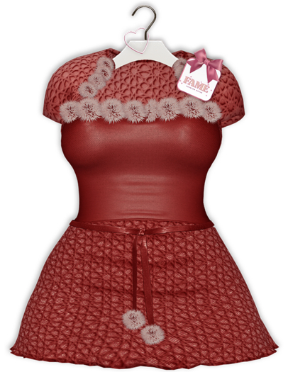 [FAME] Dress - Fluffy / Red (Promo 75% off)